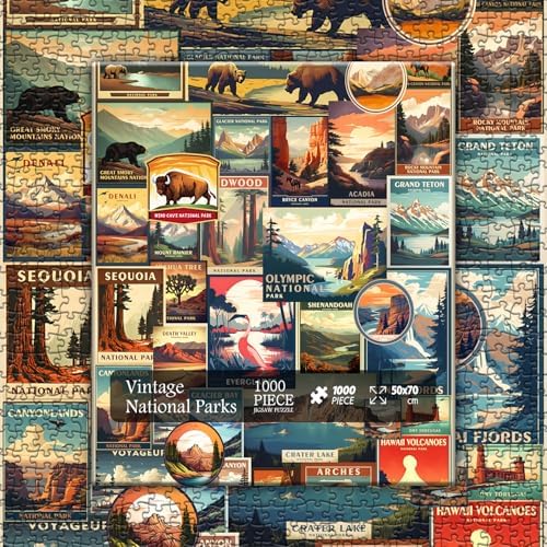 Vue 7 de Puzzle Vintage Des Parcs