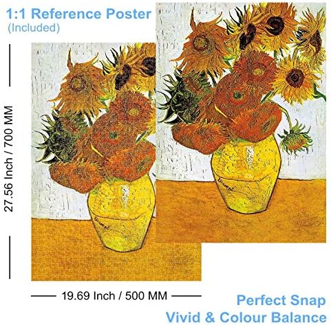 Vue 4 de Puzzle Pieces Adultes Tournesols