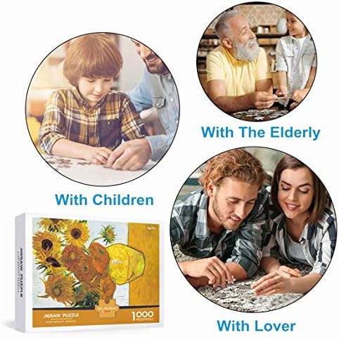 Vue 6 de Puzzle Pieces Adultes Tournesols