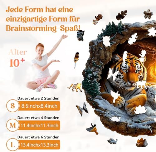 Vue 4 de Puzzle En Bois Adulte