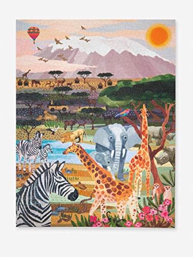 Vue 2 de Puzzle Pieces Animaux Safari