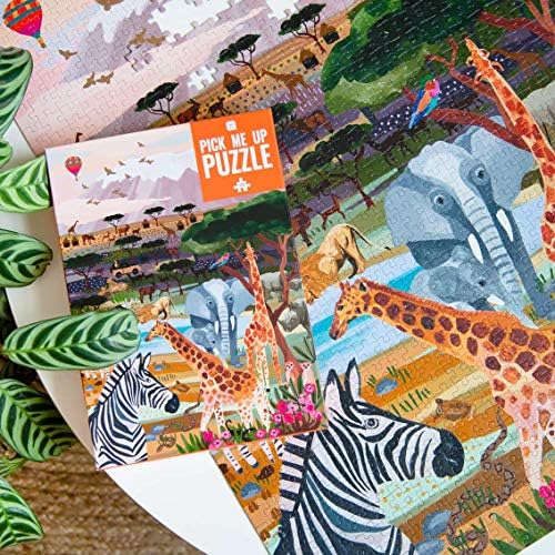 Vue 3 de Puzzle Pieces Animaux Safari