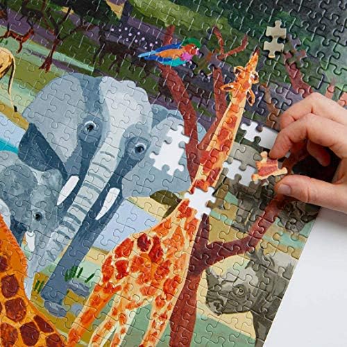 Vue 4 de Puzzle Pieces Animaux Safari