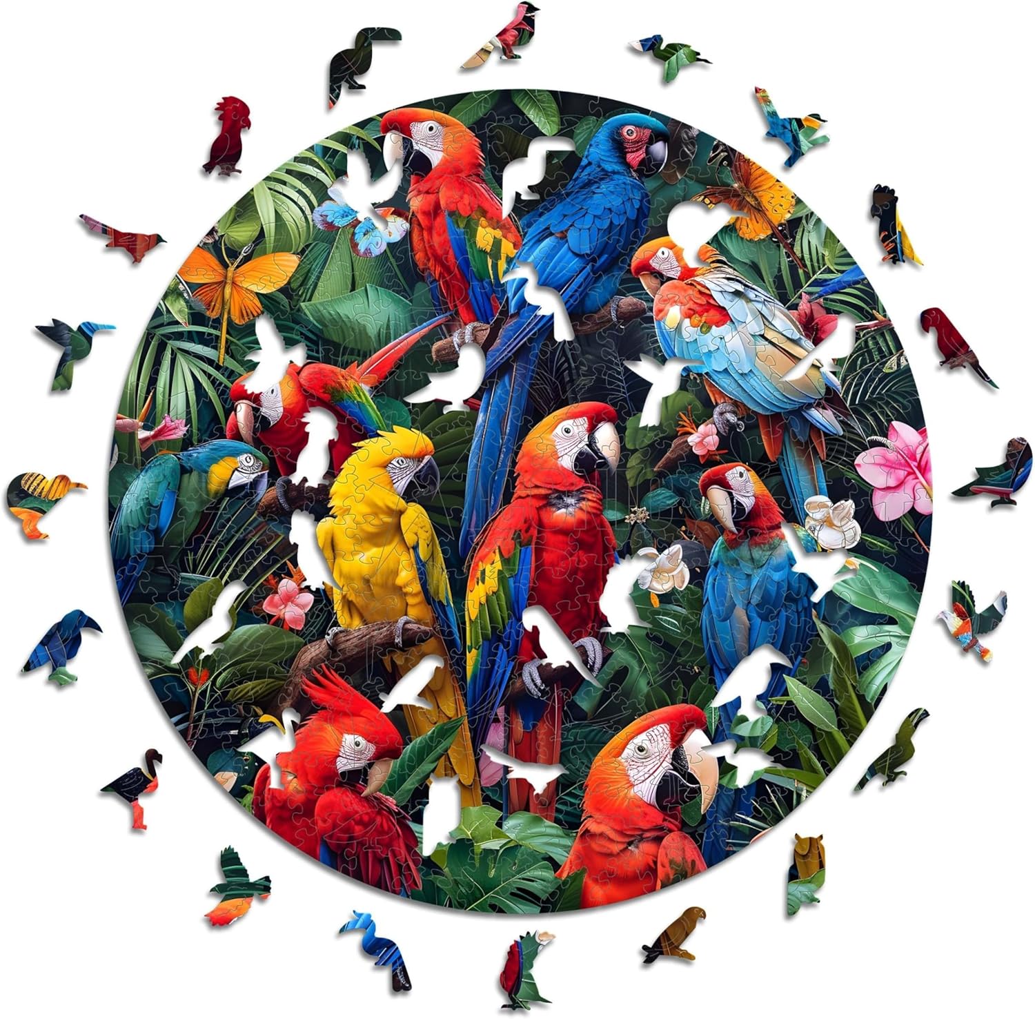 Iconic Puzzles Perroquets Colores