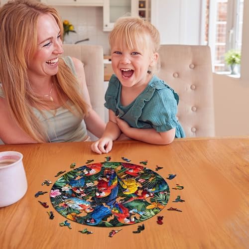 Vue 2 de Iconic Puzzles Perroquets Colores