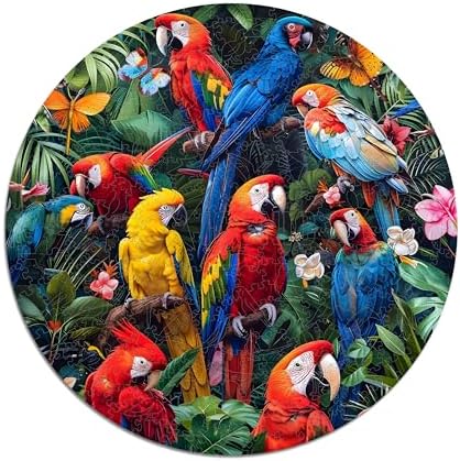 Vue 3 de Iconic Puzzles Perroquets Colores