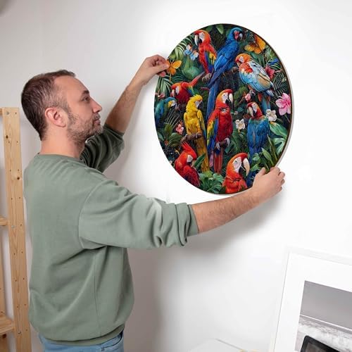 Vue 4 de Iconic Puzzles Perroquets Colores
