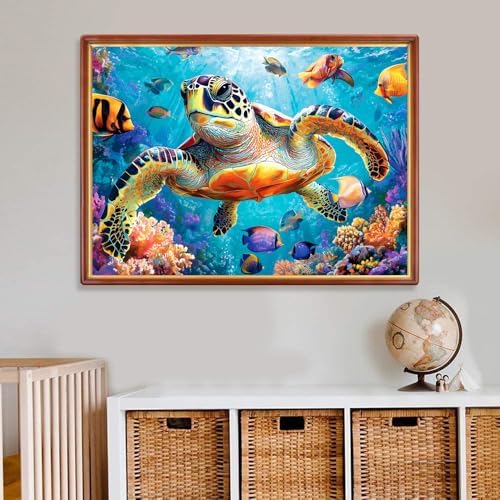 Vue 2 de Puzzle Adulte Pieces Tortue