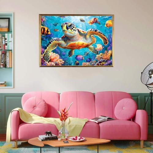 Vue 3 de Puzzle Adulte Pieces Tortue