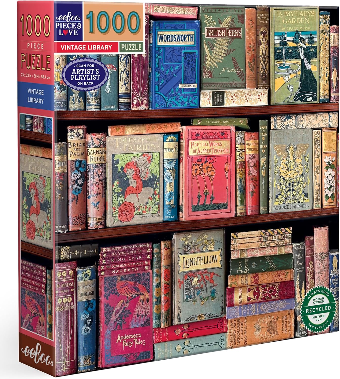 Eeboo Bibliotheque Vintage Puzzle