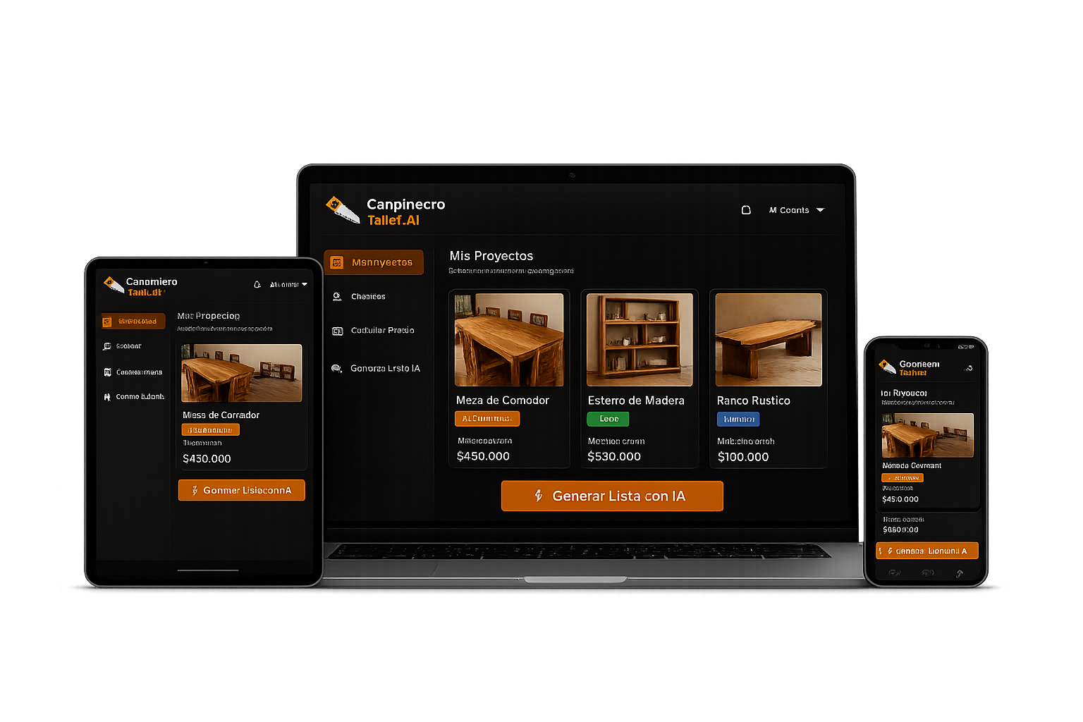 Carpintero Taller AI — plataforma