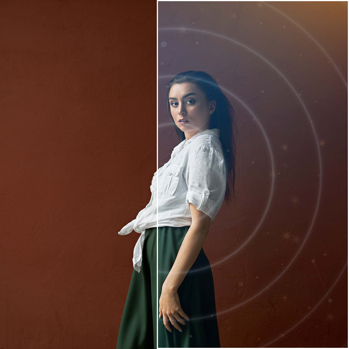 Before and after overlay effects