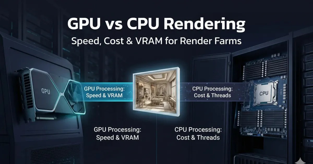 GPU Rendering vs CPU Rendering for Render Farms (2026) | SuperRenders