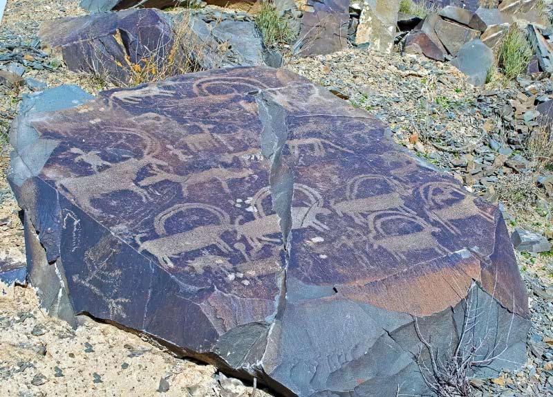 Петроглифы Тамгалы Тас landscape in Kazakhstan