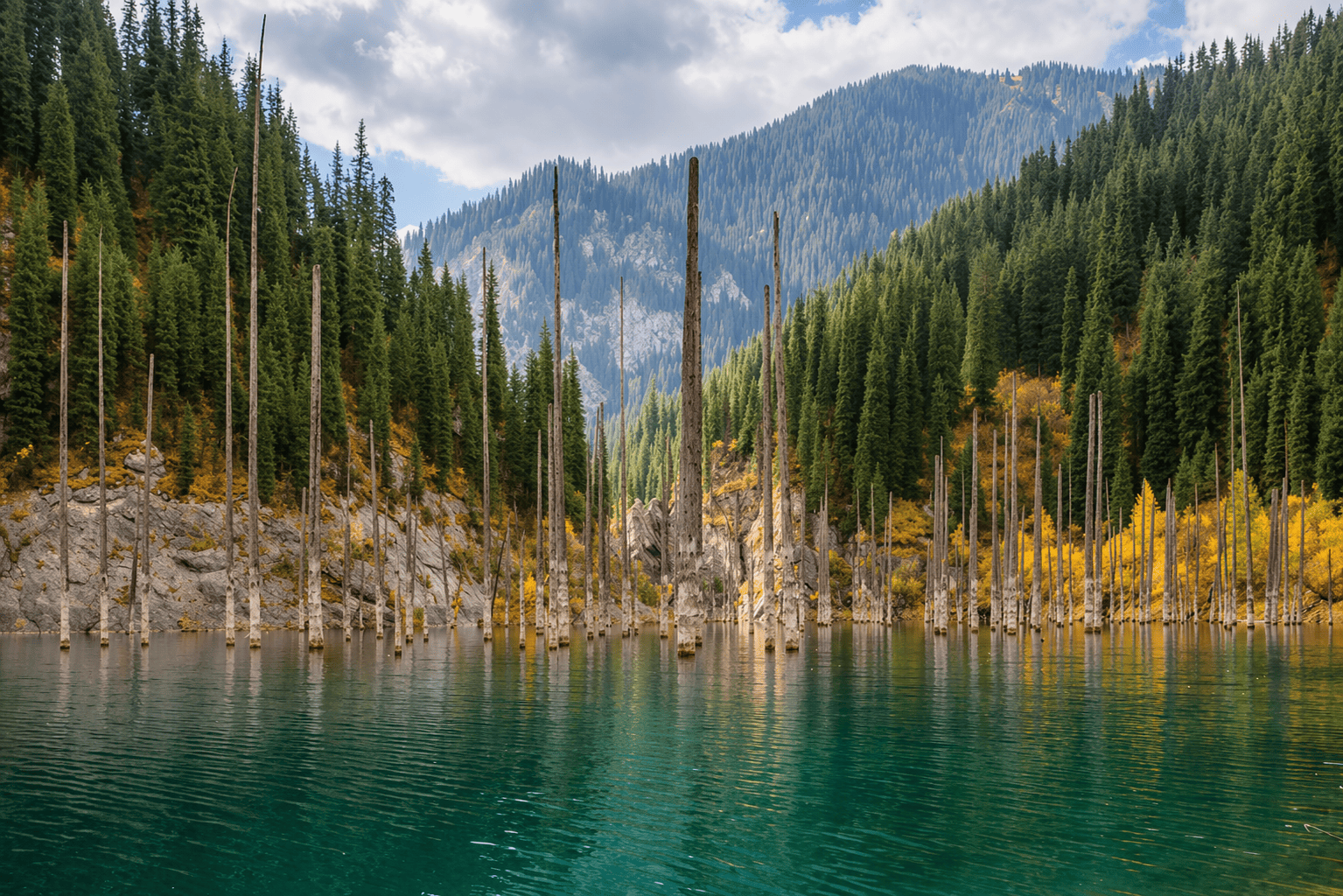 Charyn Canyon, Kaindy & Kolsai Lakes Tour from Almaty landscape in Kazakhstan