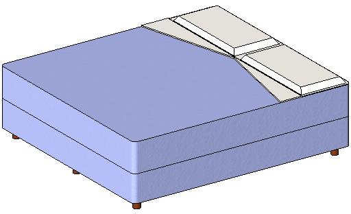 Bed - Large Sizes revit family free download