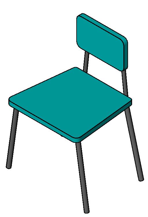 Chair Student - Medium revit family free download