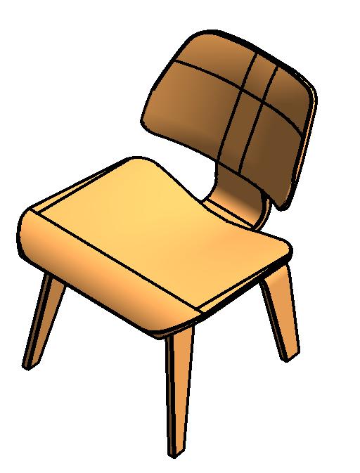 Plywood Lounge Chair revit family free download