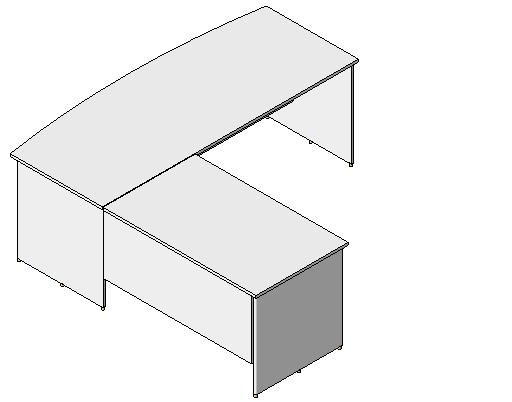 Desk -  L Shape revit family free download