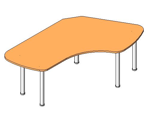Desk Corner 1 revit family free download