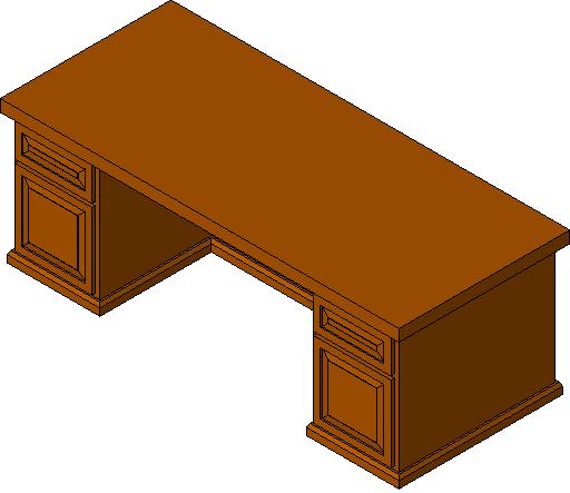 Desk Executive 2 revit family free download