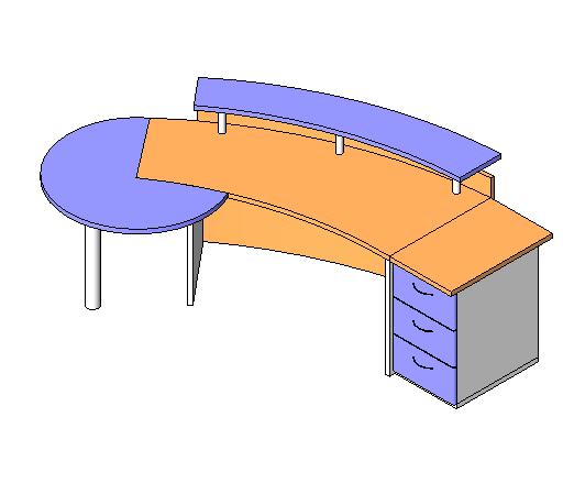 Desk Reception 2 revit family free download