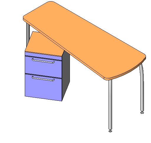 Desk w Drawers revit family free download