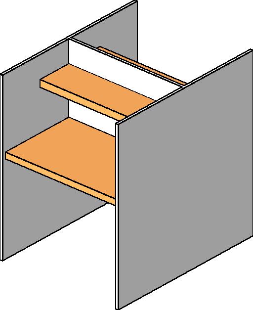 Double Sided Carrel Desk revit family free download