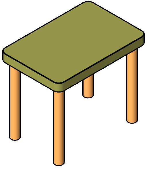 Table - End revit family free download