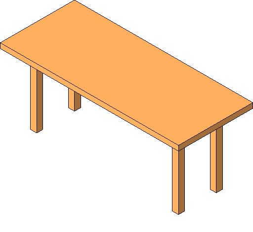 Table - Rectangular revit family free download