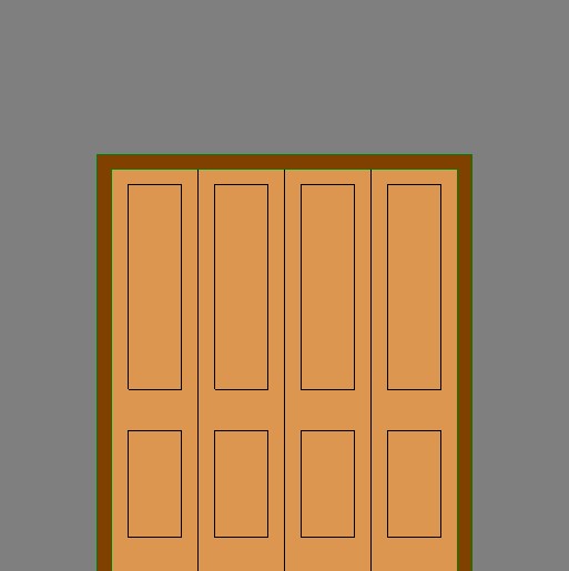 Bifold 4 Panel Door revit family free download