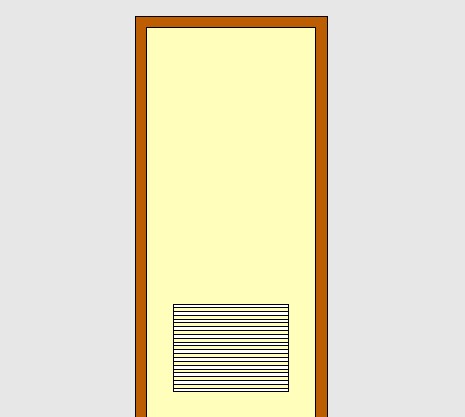 Door-Single Shutter with Louvers revit family free download