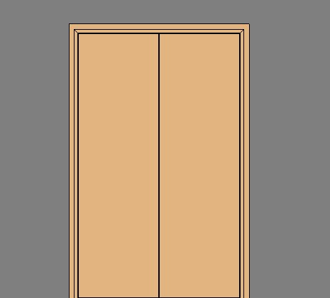 Double - Flush Door revit family free download