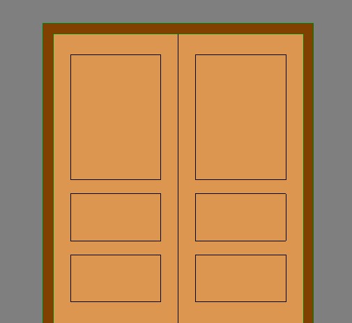 Double Door 3 Panel revit family free download