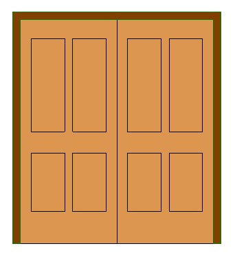 Double Door 4 Panel revit family free download