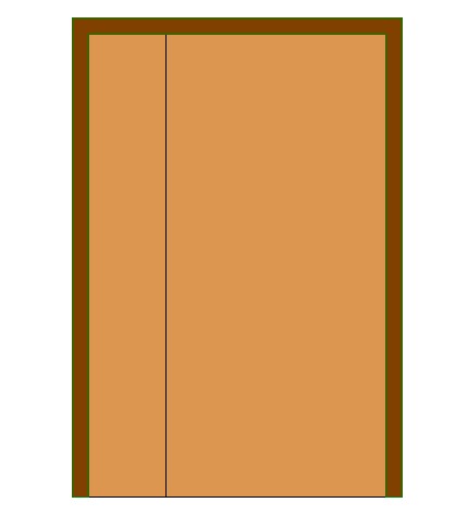 Double Door Unequal revit family free download