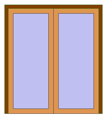 Double Full Glass Door revit family free download