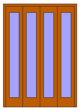 Double Sliding Folding Door revit family free download