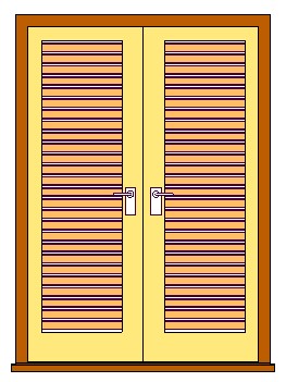 Ext Double Door Louvre revit family free download