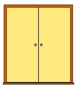 Ext Double Flush Door revit family free download