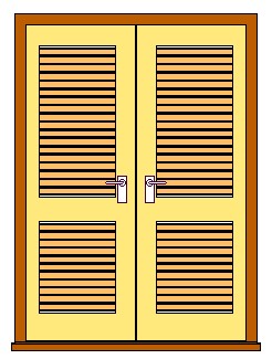 Ext Double Flush Fire Escape Door 2 revit family free download