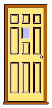 Ext Single 10 Panel Door w 1 Panel glass revit family free download