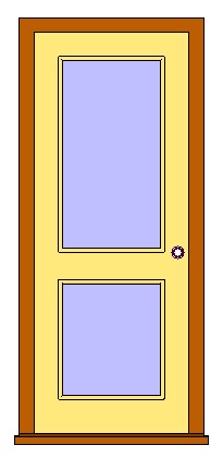Ext Single 2 panel glass Door revit family free download