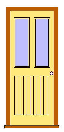 Ext Single 2 panel Half Glass revit family free download