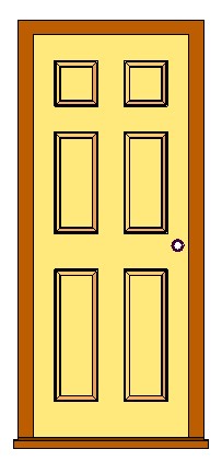 Ext Single 6 Panel Door revit family free download