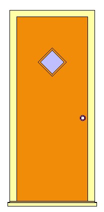 Ext Single Door w vision light revit family free download