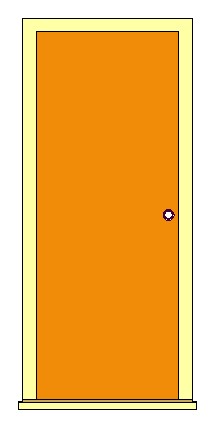 Ext Single Flush  Door revit family free download
