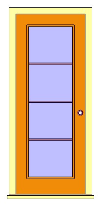 Ext Single Full Glass Door w grid revit family free download