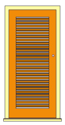 Ext Single Louvre Door revit family free download