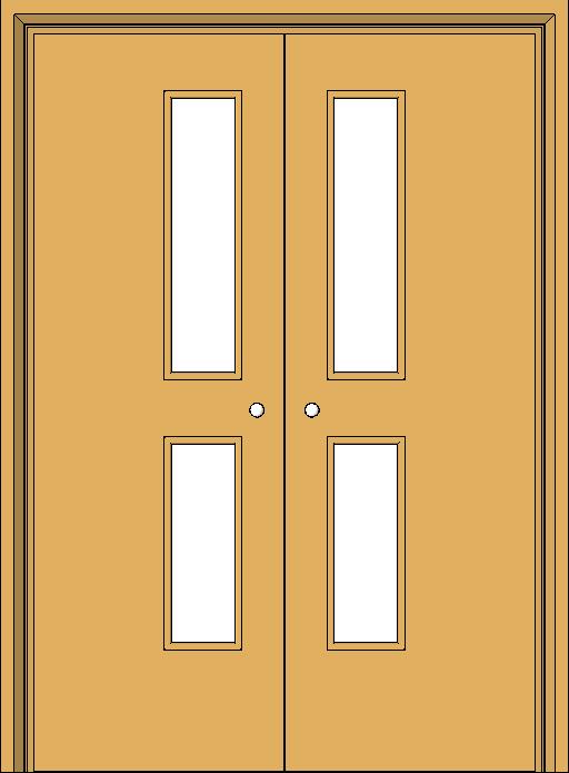 Int Double Door w glass 2 revit family free download